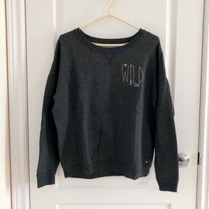 American Eagle The wild life dark grey sweatshirt